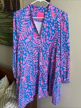 Lilly Pulitzer Winona stretch dress in Pundy Blue La Zebra